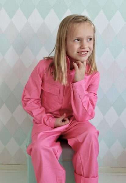 Girls Pink Overall - 1 Piece